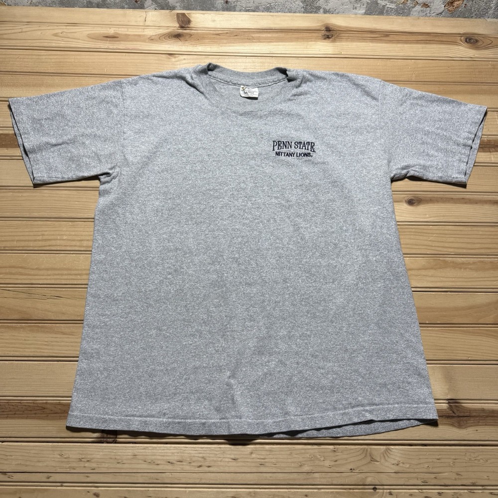 Vintage 90s Penn State Nittany Lions Embroidered Gray Sports Shirt Size - XL
