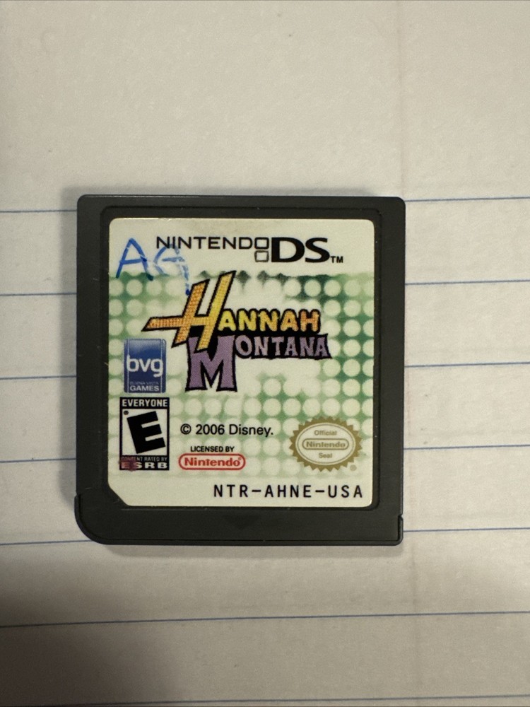 Hannah Montana Nintendo DS 2006 Disney Cartridge Only