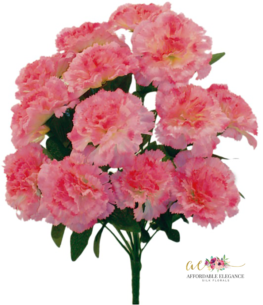 14 x Carnations Silk Flowers, 17