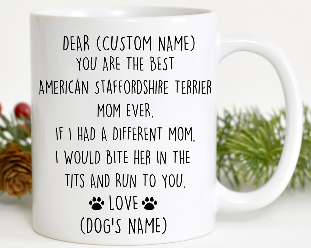 American Staffordshire Terrier Mom Birthday Gift Stafford Terrier Mom Christmas