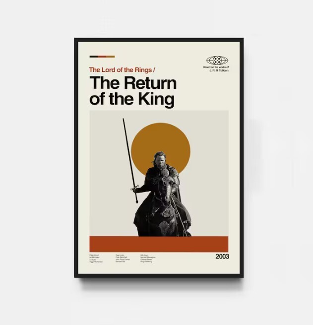 The Return of the King - The Lord of the Rings Poster, Midcentury Art