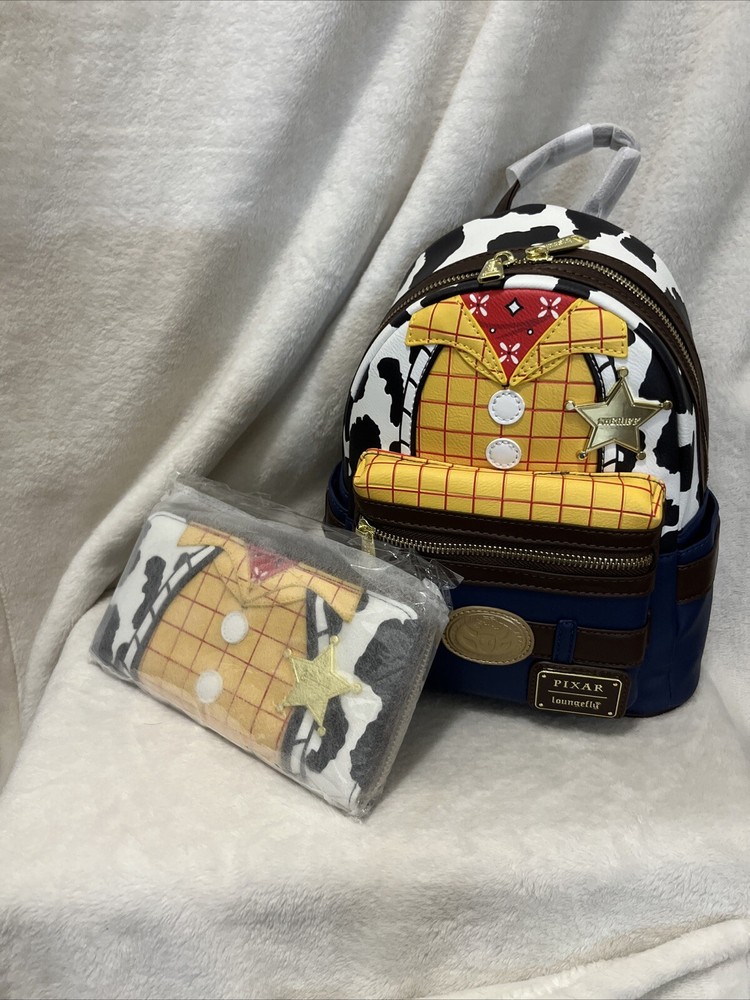 NWT Loungefly Disney Toy Story Woody Cowboy Backpack Wallet Christmas Sale-image