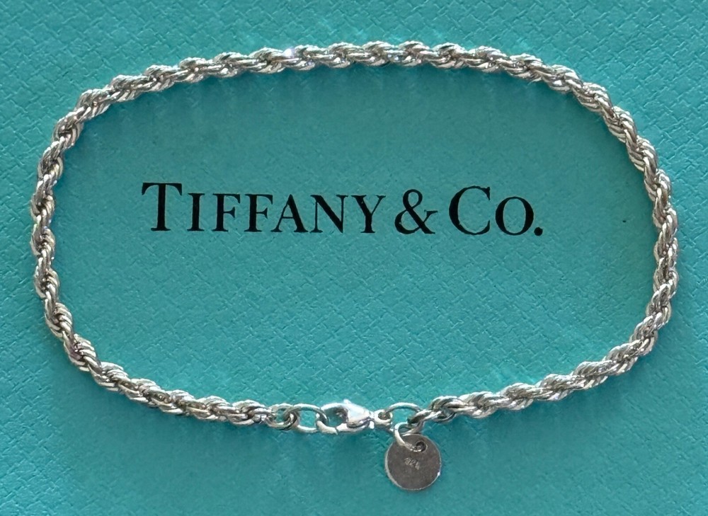 Tiffany & Co.  Rope Bracelet Sterling Silver 925  7 1/2