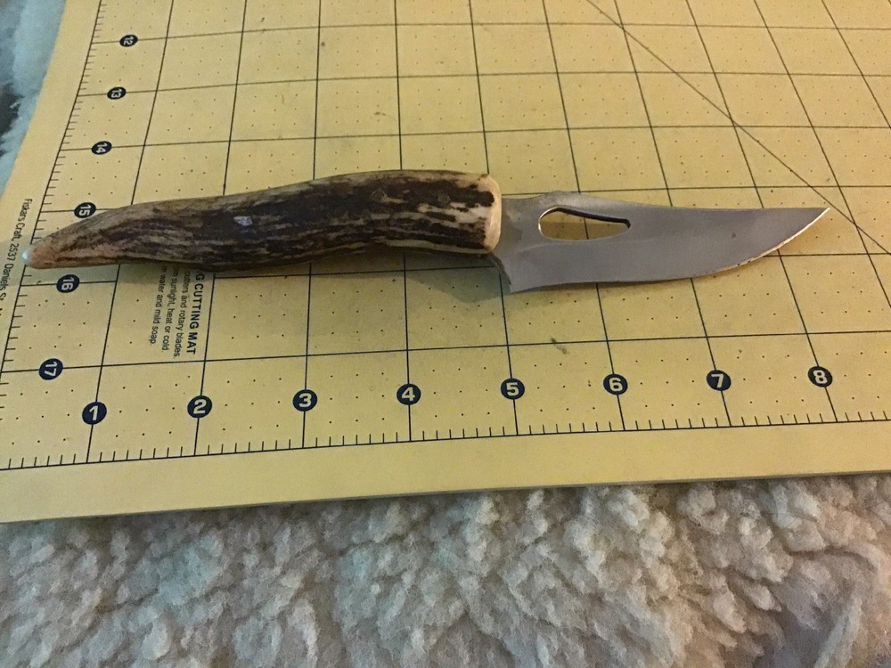 Knife Handmade Medieval Deer Antler Handle Hunting Boot