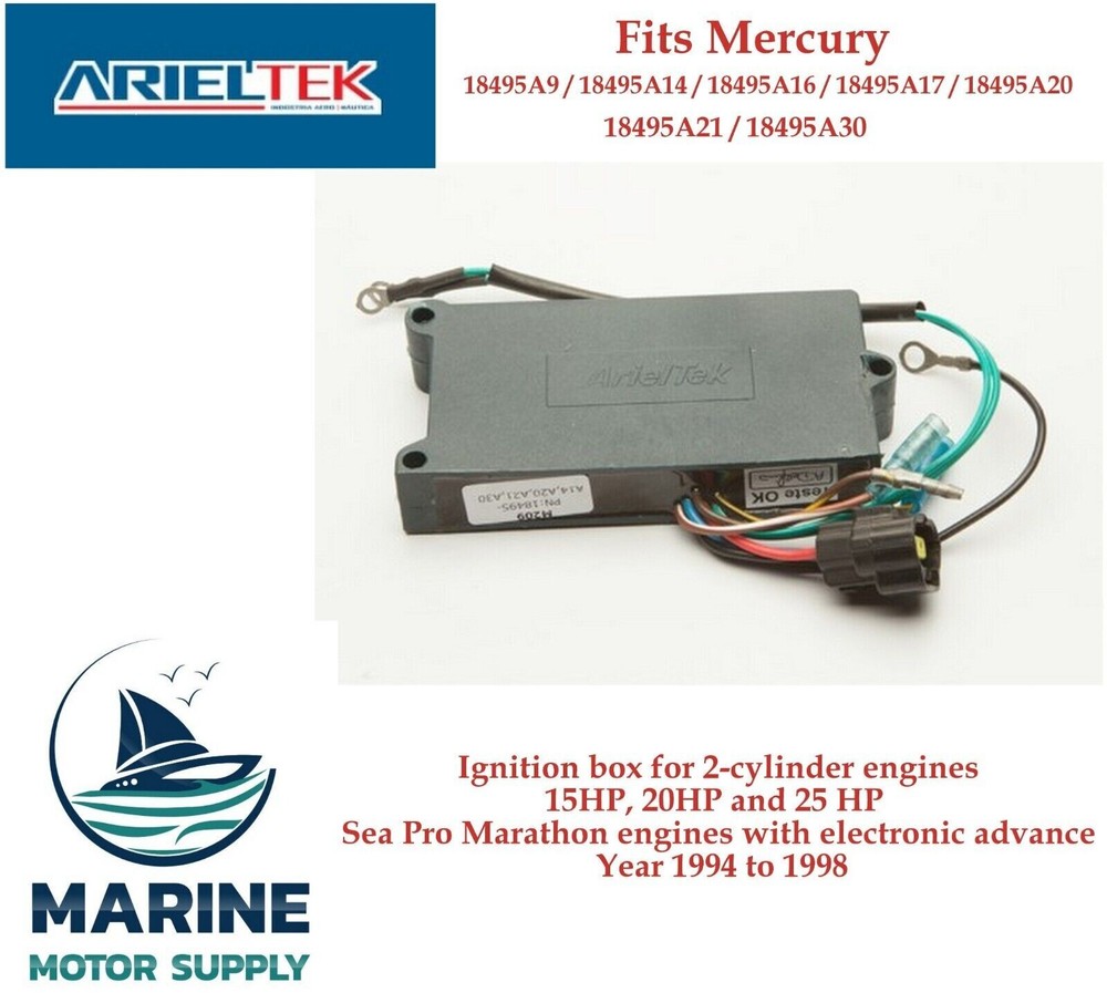 Fits Mercury Mariner Switch Box Power Pack CDI Most 1994-1998 15 20 25 HP 2 Cyl