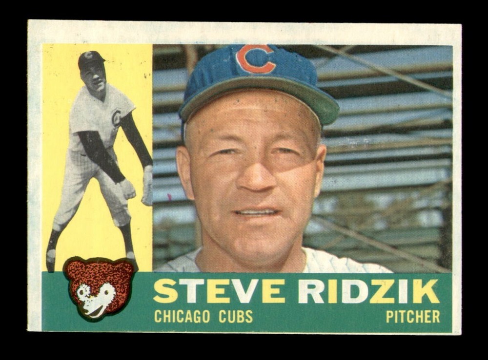 1960 Topps #489 Steve Ridzik EX-MT Baseball Card OBGcards
