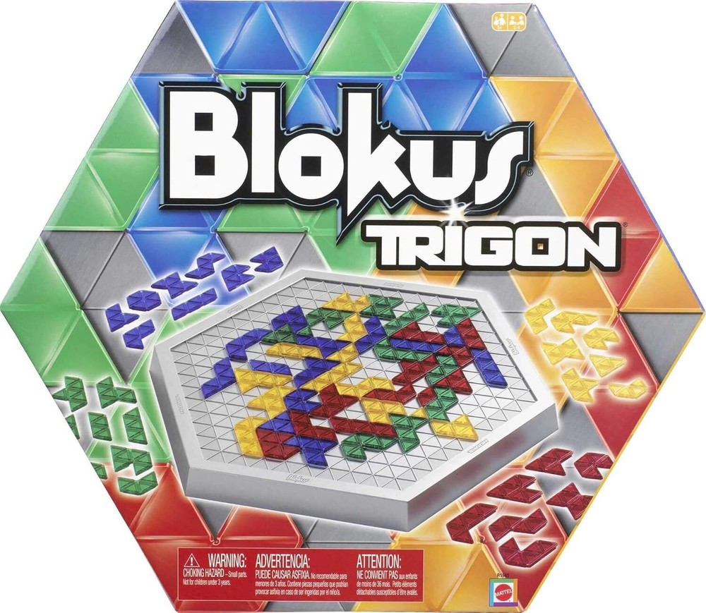 Mattel Games Blokus Trigon Strategy Board Game, Family Game for Kids & Adults wi