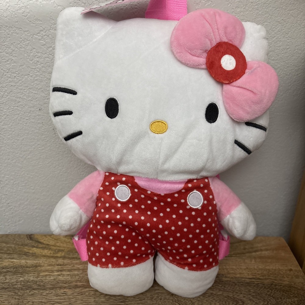 Hello Kitty Plush Backpack Cute Sanrio Kawaii Soft New