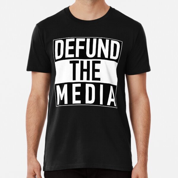 Funny Political Gift Defund The Media Retro - Premium T-Shirt S-5XL