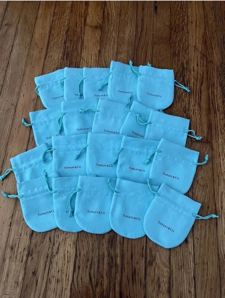 Tiffany & Co 20 Small Drawstring Jewelry Pouches Empty Bundle