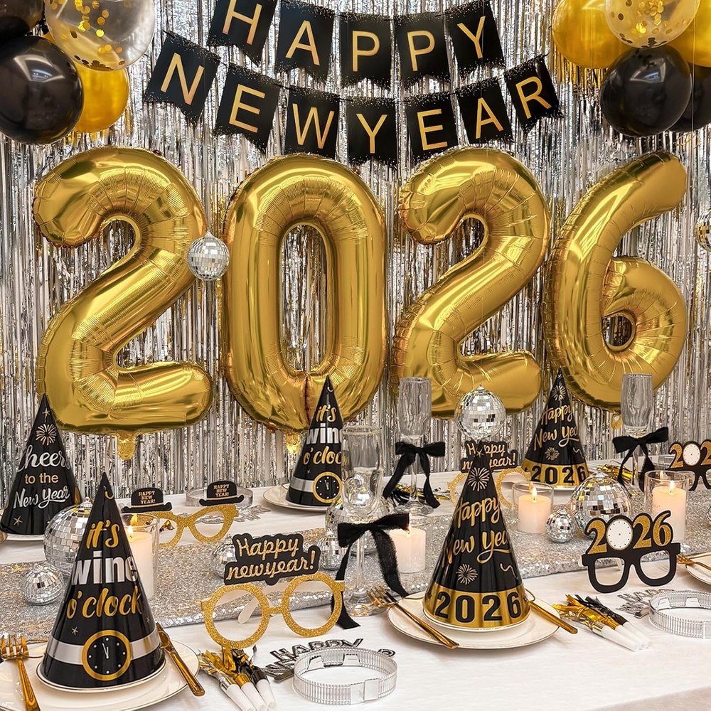 New Years Eve Party Supplies 2026 - Happy New Year Decorations Kit - Set of 50-image