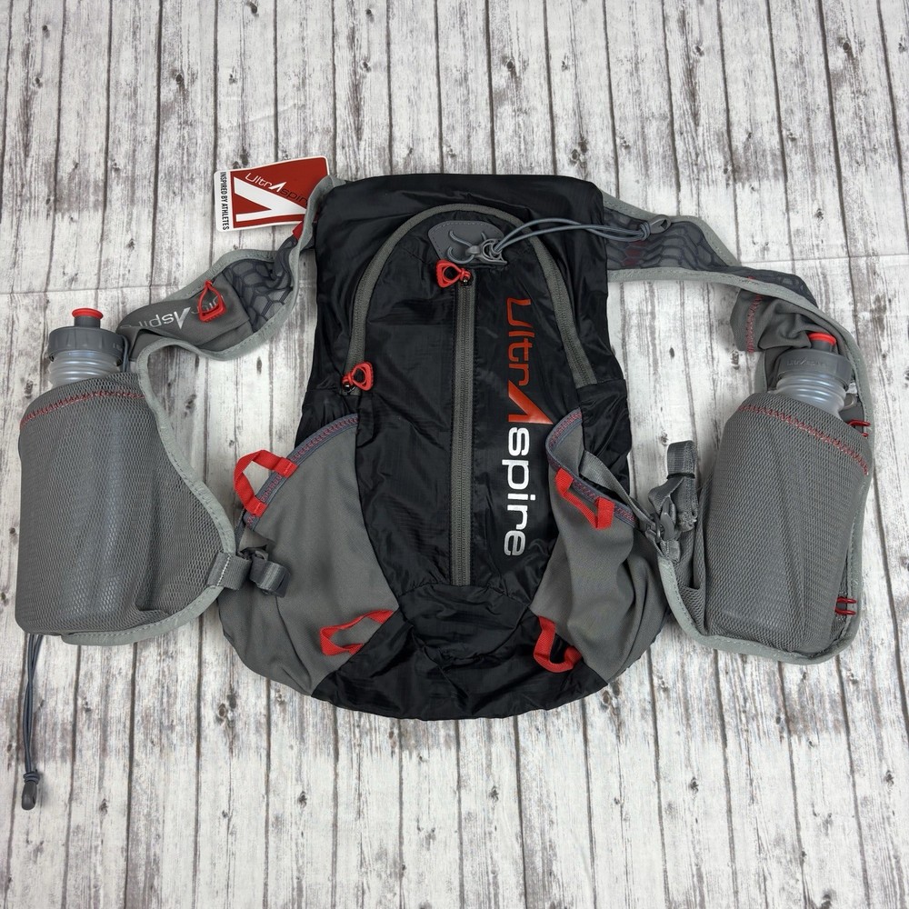 New Ultraspire Velocity Lighweight Hydration Pack, Running Vest, Black/Gray OS