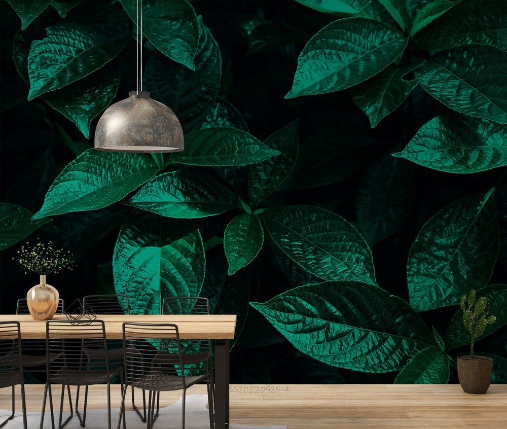 3D Green Plants Leaves Wall Murals Wallpaper Murals Wall Sticker