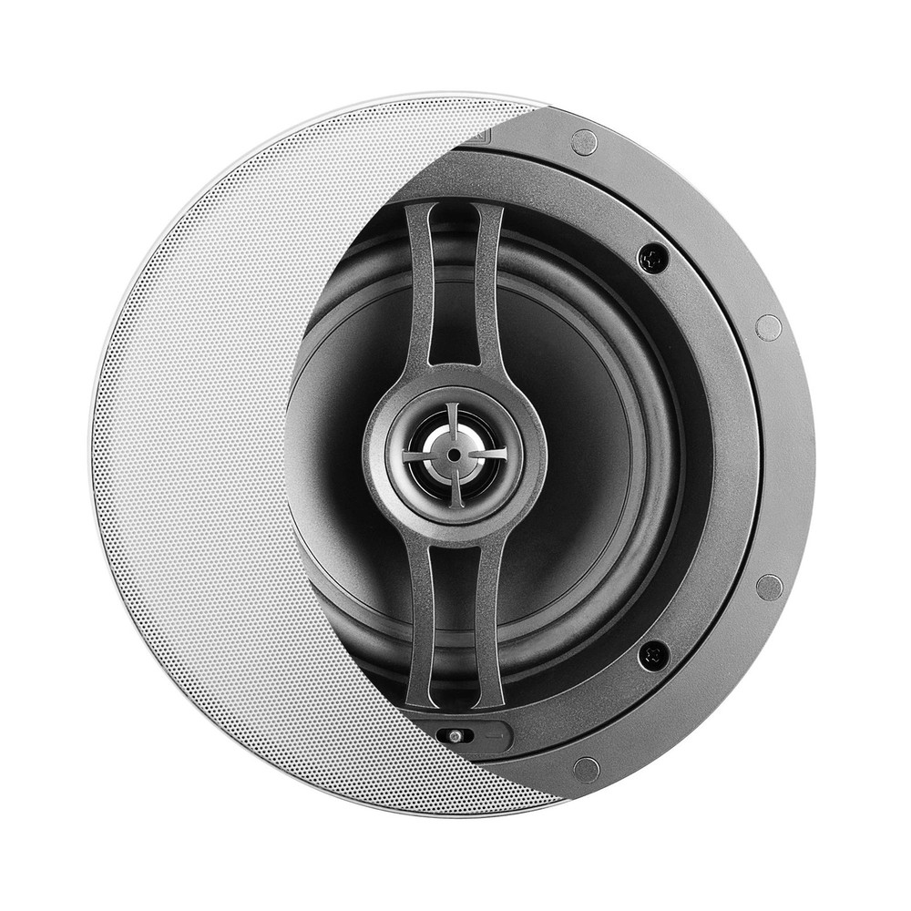 Black 65 Performance WeatherResistant Shallow Mount inCeiling Speaker Pair BKR6