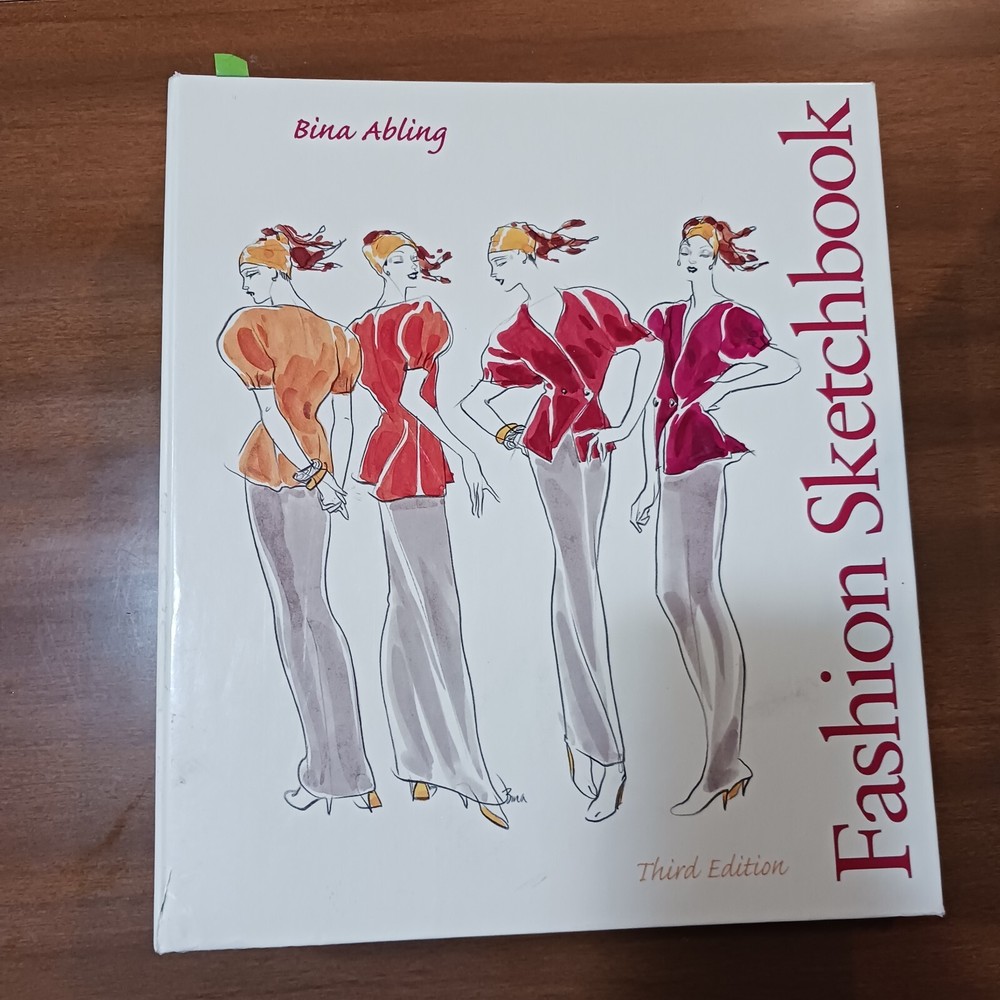 FASHION SKETCHBOOK - Spiral-bound, 3rd Edition, by Bina Abling Hard Back Design