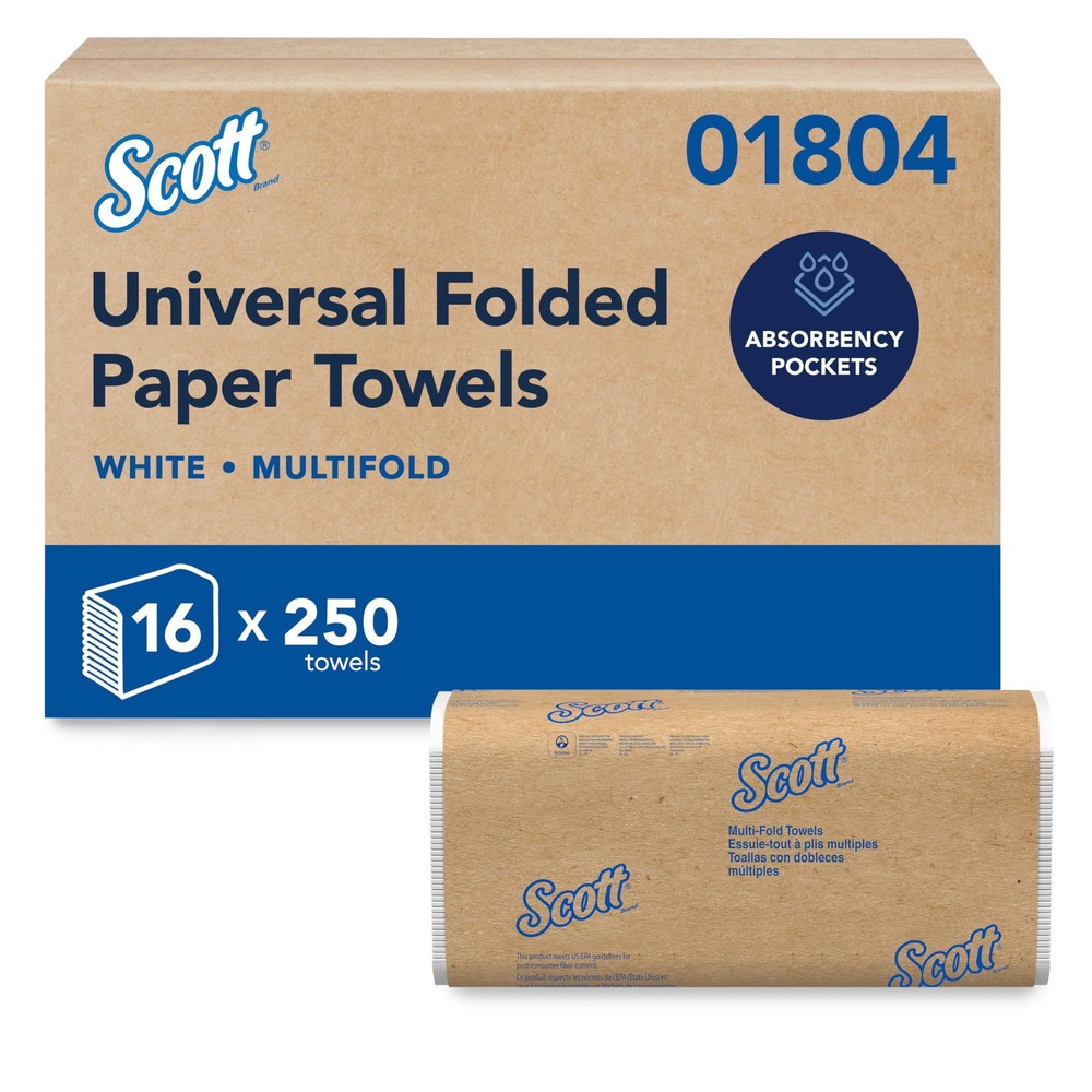 Scott Professional Universal Multifold Paper 250 Count (Pack of 16), White