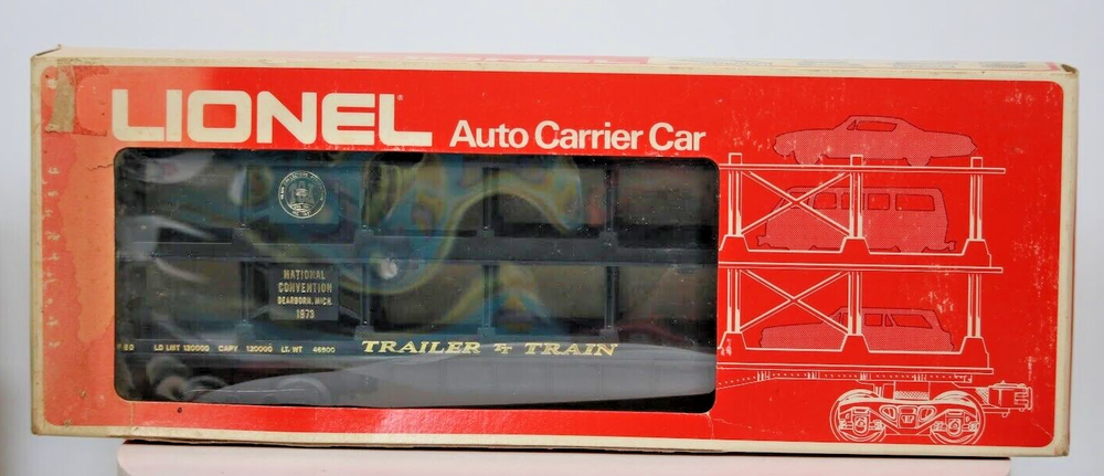 Lionel O Gauge TCA 1973 Auto Carrier Car New in Box 6-9123