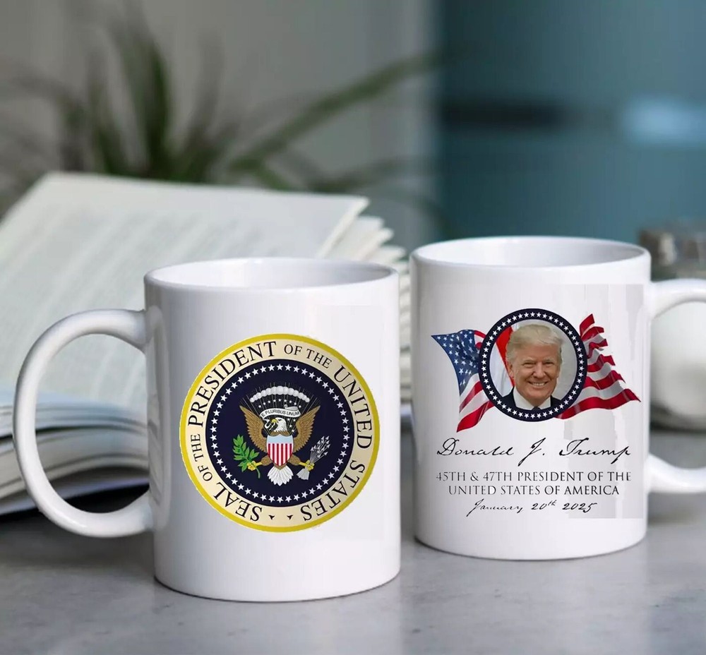 45th And 47th President Donald Trump Commemorative Inauguration Mug January 2025