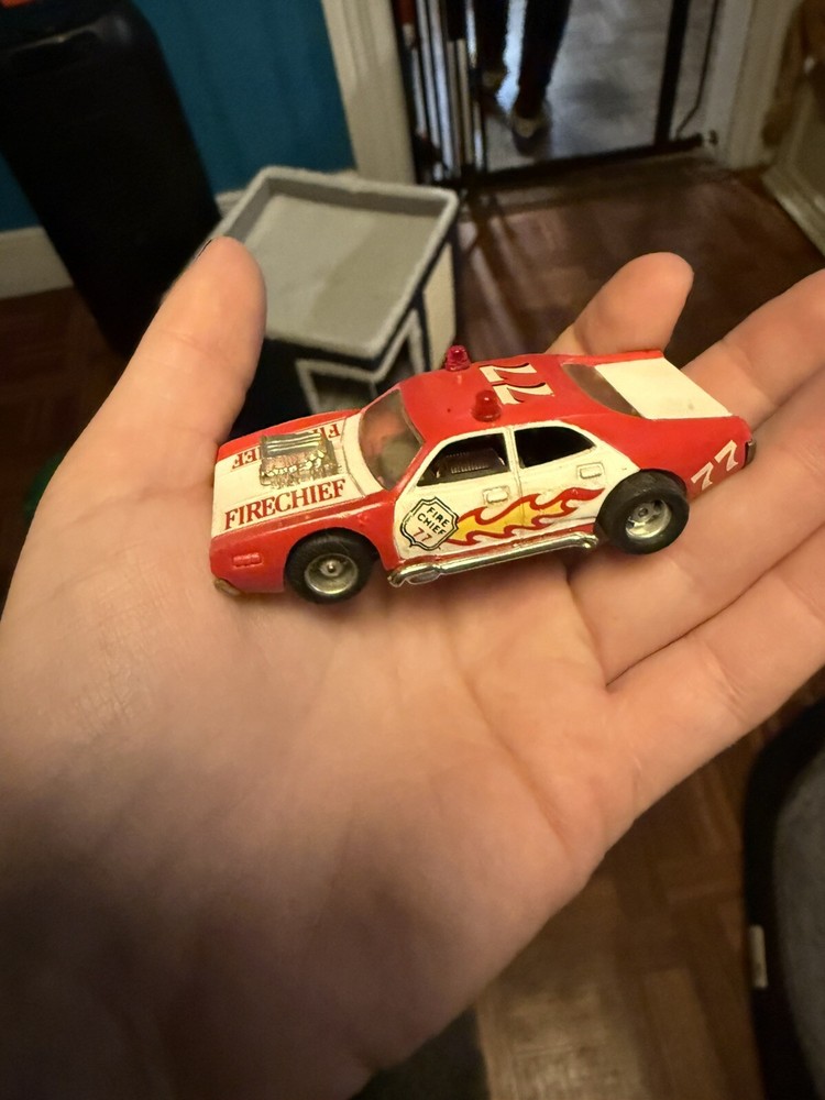 Rare Vintage 70’s Tyco Slot Car Ultimate Fire Chief HO Curve Hugger