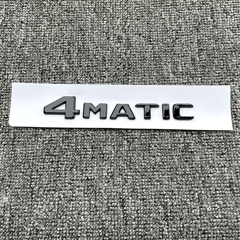 4MATIC Emblem Gloss Black 2017+ Trunk 3D Tailgate Lid Badge AMG For Mercedes