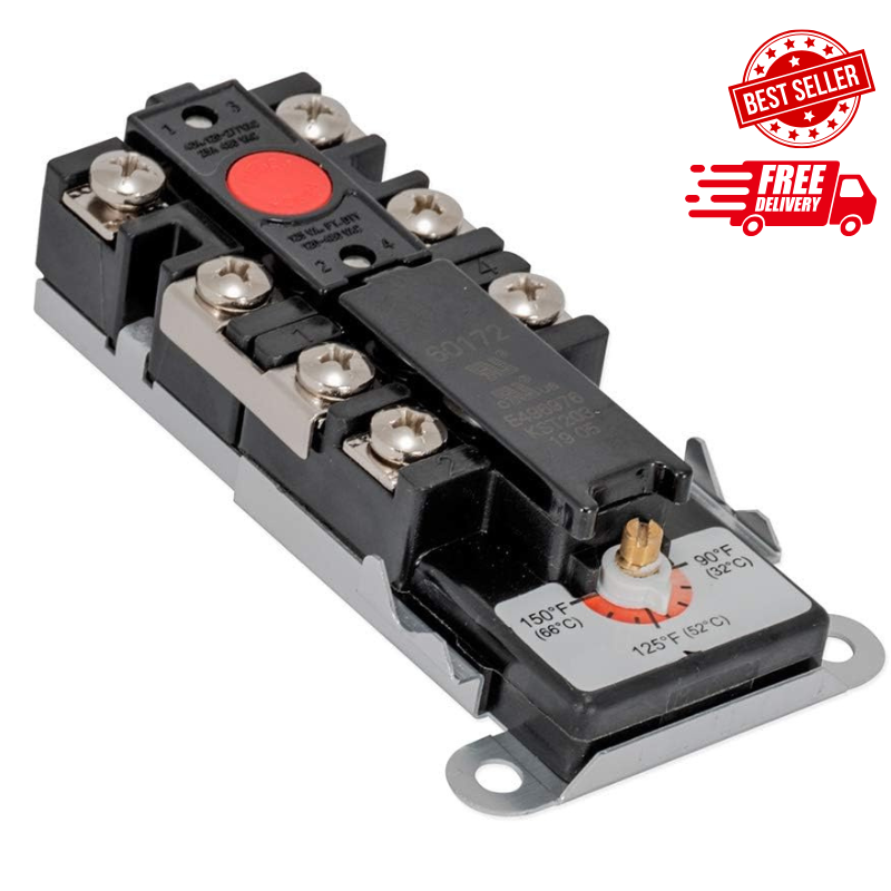 Double Throw Upper Element Thermostat for Water Heaters 60172N Black-image