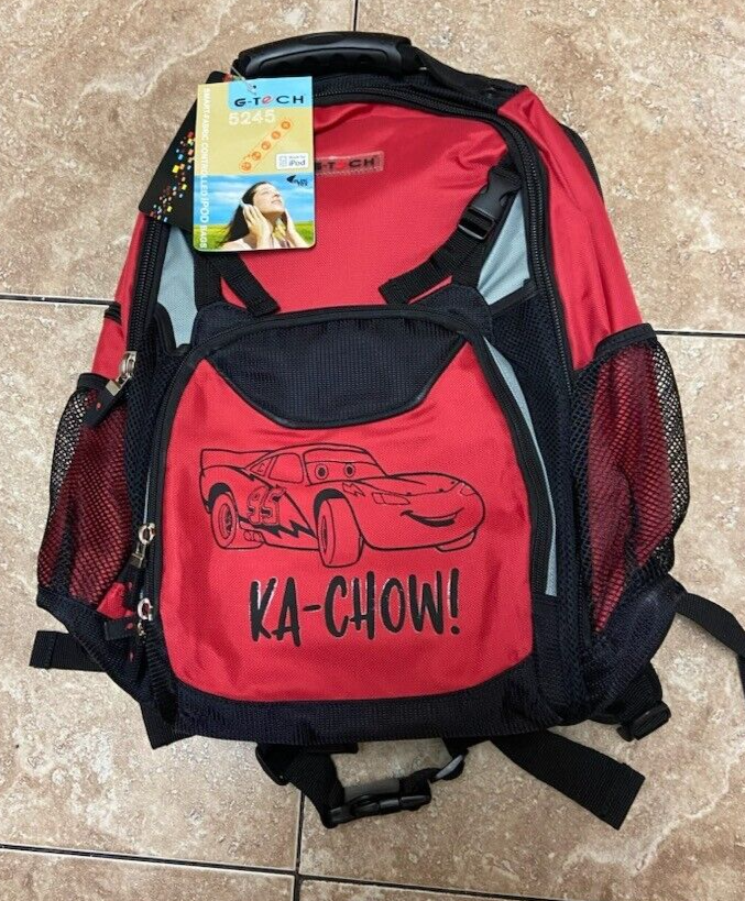 McQueen Pixar Cars Laptop Backpack School Travel Rucksack Red Clearance Sale-image