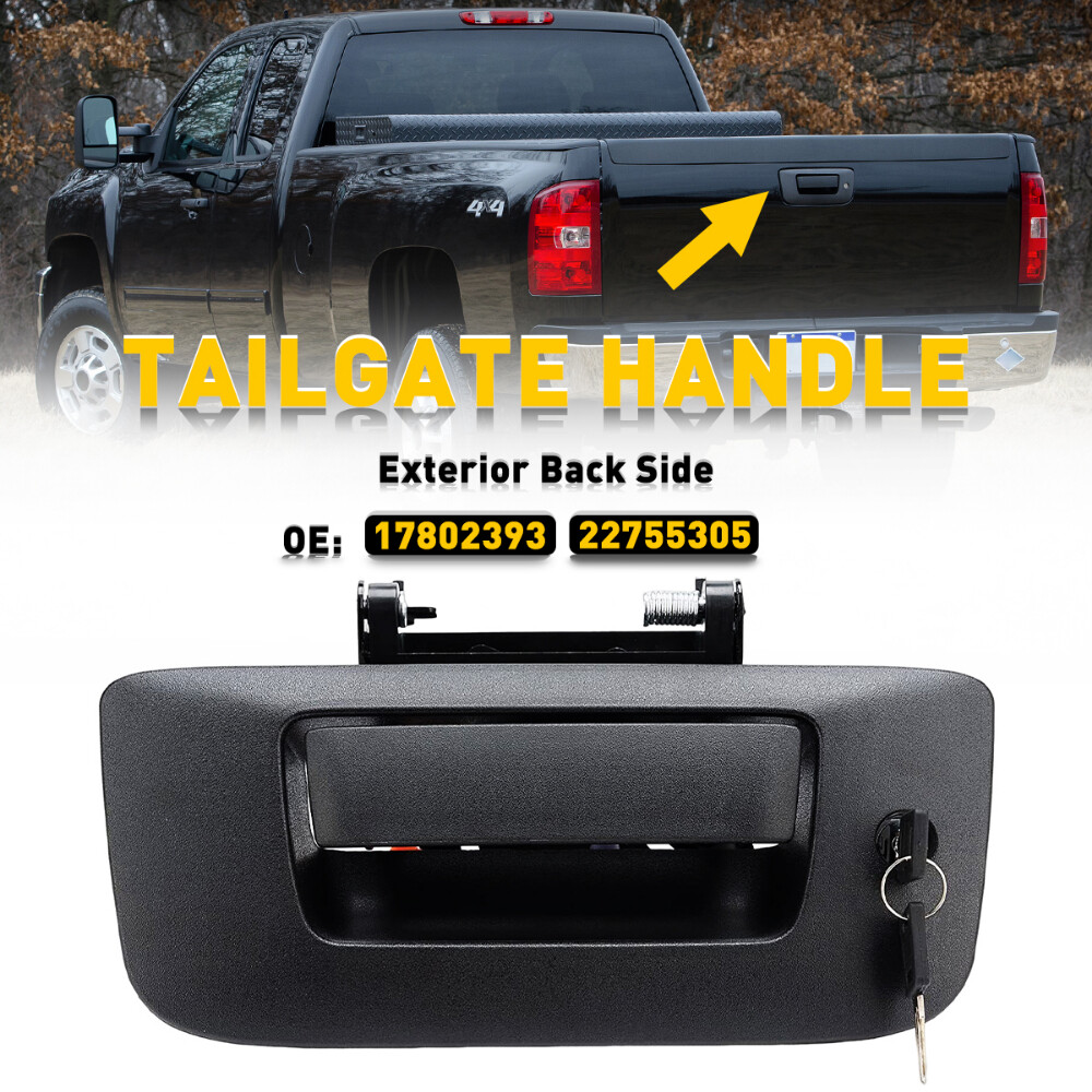 For 2007-2014 Chevrolet GMC Locking Bezel Tailgate Handle Lock Kit Tail Gate