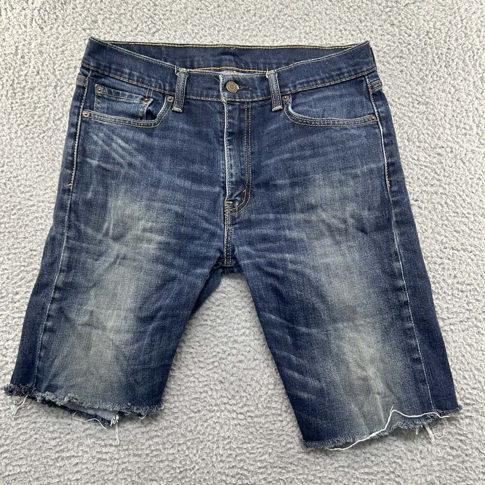 Levis 513 Shorts Mens 37(30x20) Cut Off Denim Short Raw Helm