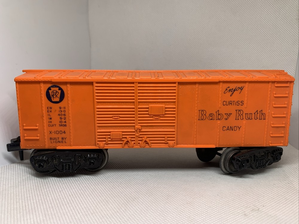 Vintage Lionel O Gauge X-1004 Orange Curtiss Baby Ruth Box Car