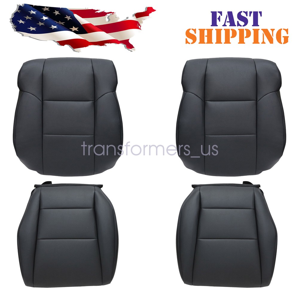Fits 2009-2014 Acura TSX Driver & Passenger Perforated Leather Seat Cover Black