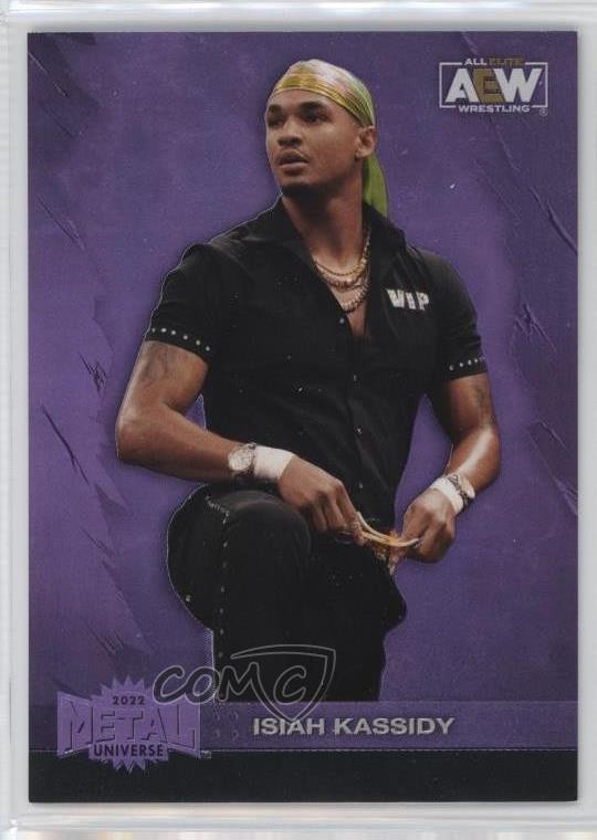 2022 AEW Metal Universe Purple Spectrum Isiah Kassidy Wrestling Card