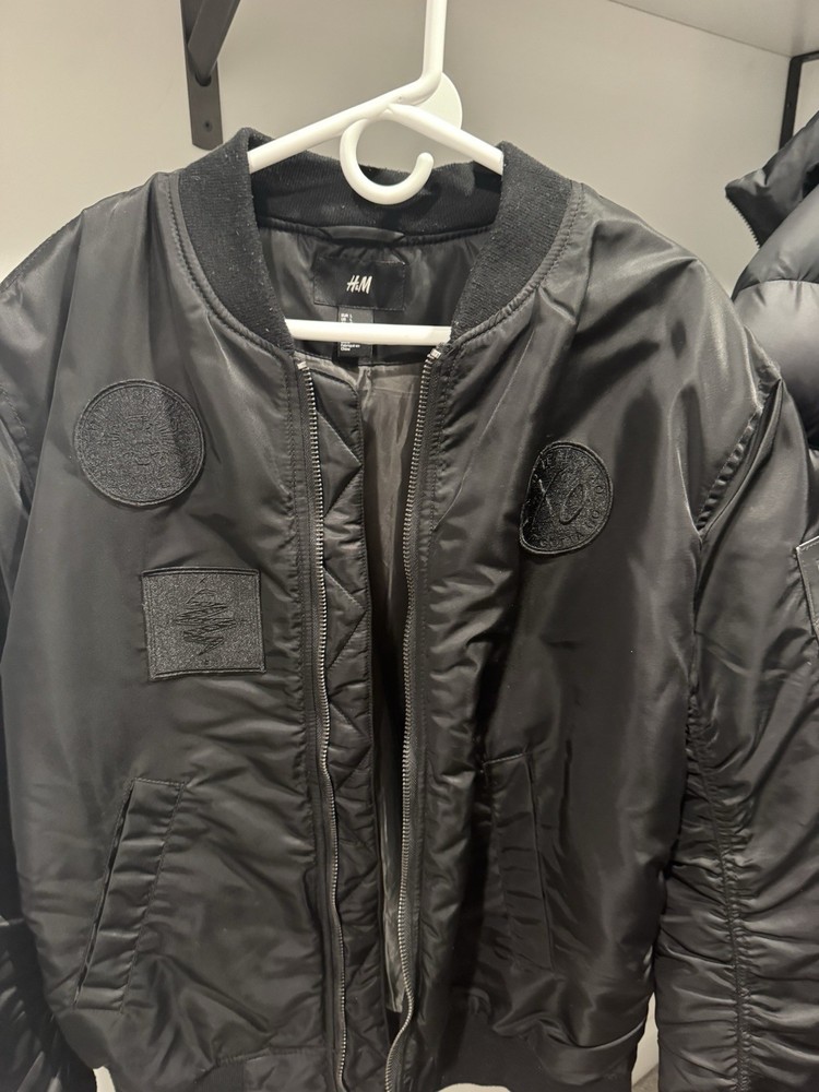 H&M The Weeknd Black Bomber Jacket LARGE