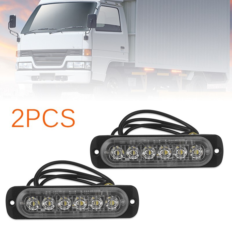 6LED White Work Light Flood Light Off-road Driving Fog Light Lamp Bar DC 12V-24V
