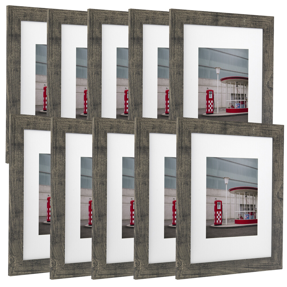 2/4/10 Pcs 11x14 Wood Picture Frame Poster Frame with High Definition Glass Wall