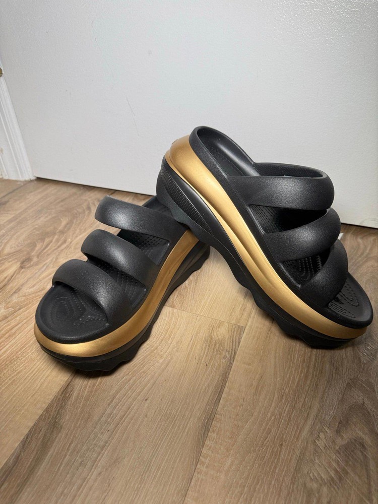 NEW Crocs Unisex-Adult Mega Crush Triple Strap Sandal Platform SIZE 10