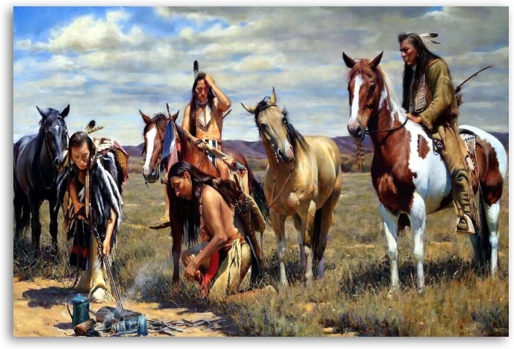 Native American Indian Wall Poster 24x36 Inches for Memorable Decor