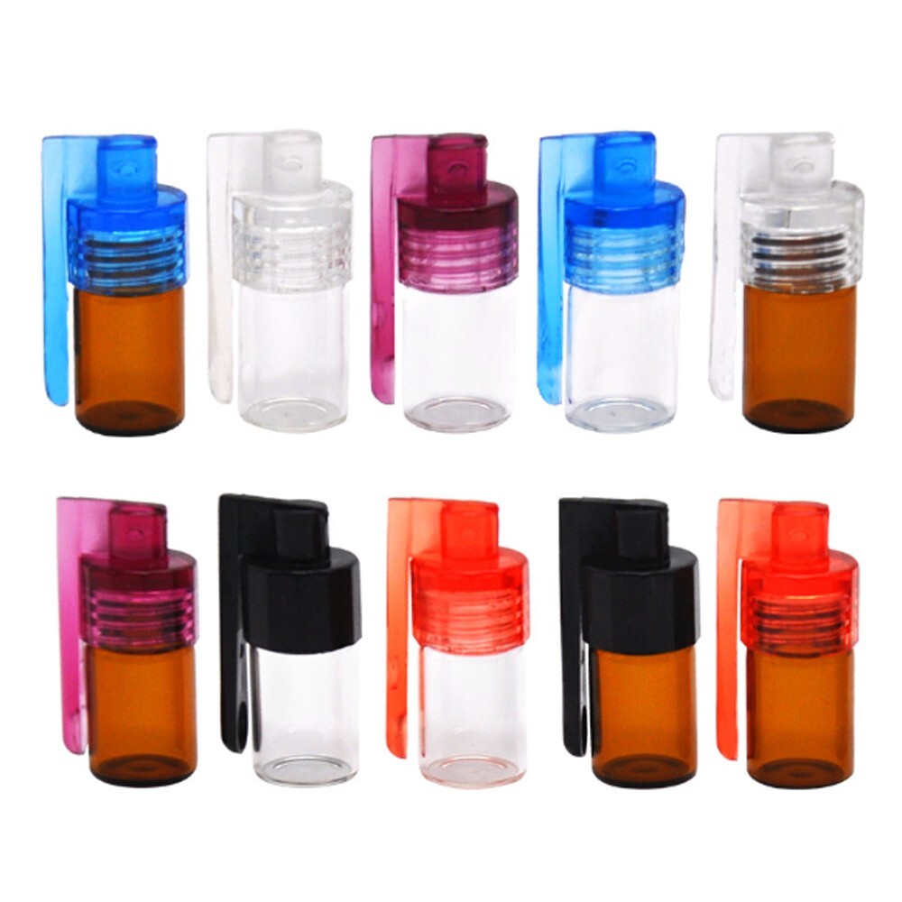 6Pcs Glass Sealed Storage Box With Spoon 180 Degree Flip Party Dispenser Bottles