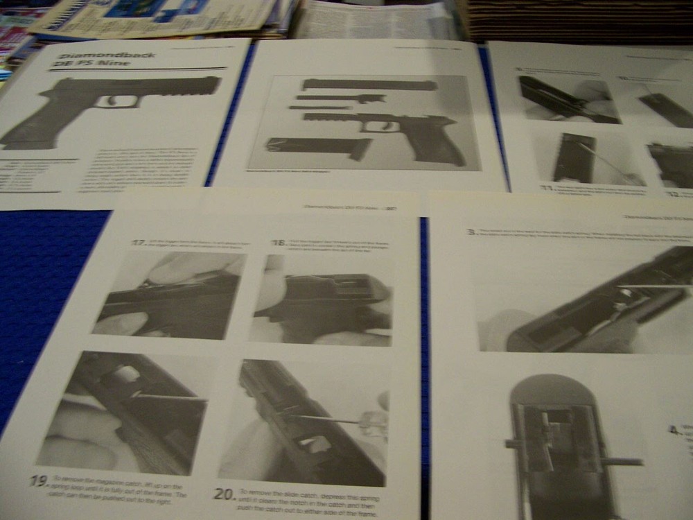 DIAMONDBACK DB FS NINE & FIE TZ75 SER 88 (9MM)..FIELD STRIP & REASSEMBLY (228MM)