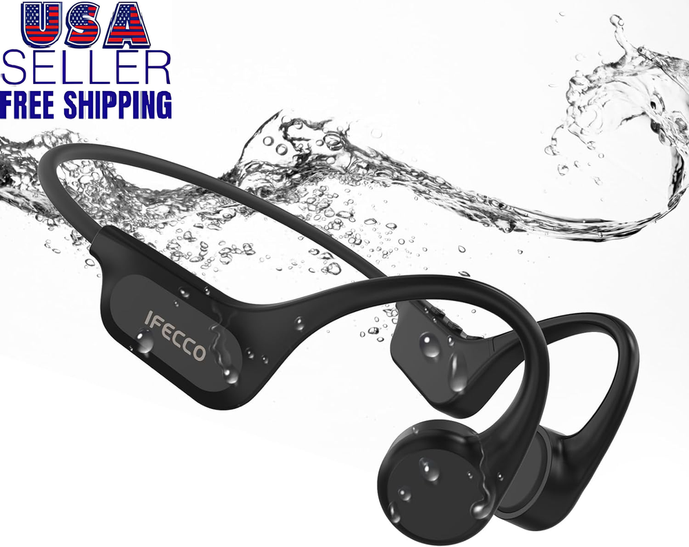 Bone Conduction Headphones Swimming - IP68 Waterproof Swimming Headphones Blueto