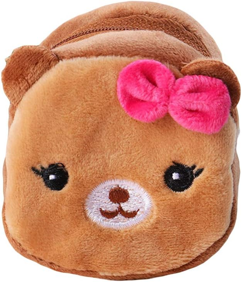 Small Coin Purse, Cute Plush Panda Animal Small Coin Purse Zipper Money Wallet K