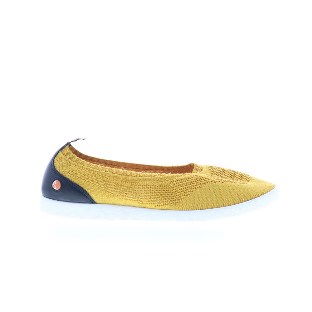 Softinos Lali LALI694SOF-005 Womens Yellow Mesh Slip On Loafer Flats Shoes 39