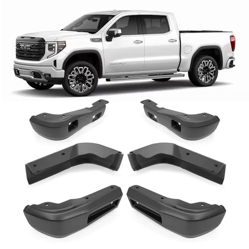 6PCS Truck Mud Flaps Front & Rear Splash Guards Fit for GMC Sierra 1500 2019–25