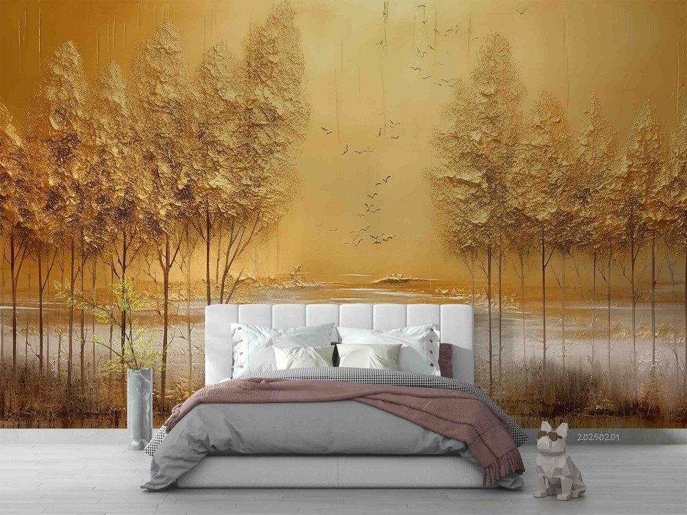 3D Woods River Landscape Oil Painting Wall Murals Wallpaper Murals Wall Sticker