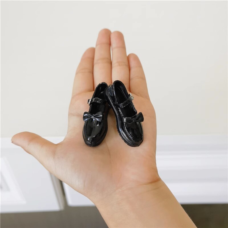 1/6 Female soldiers women's shoes school uniform shoes bow student shoes toys