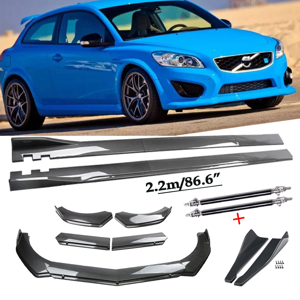 Volvo C30 C40 C70 Carbon Fiber Front Bumper Lip Chin Spoiler Body Kit Upgrade