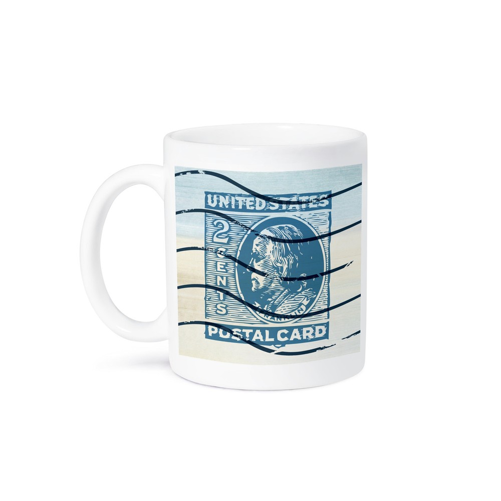 Vintage US Postage Stamp Art 11oz Ceramic Mug by 3dRose