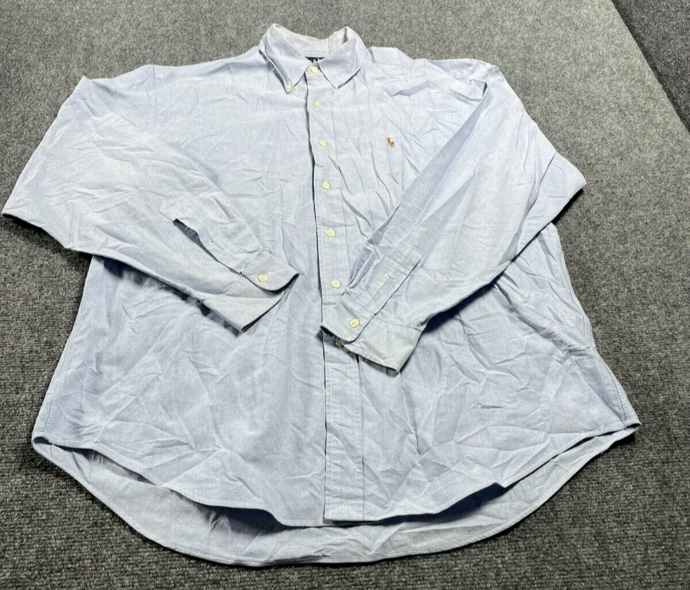 Ralph Lauren Men's Long Sleeve Yarmouth Cotton Button Down Shirt Size 16.5-35
