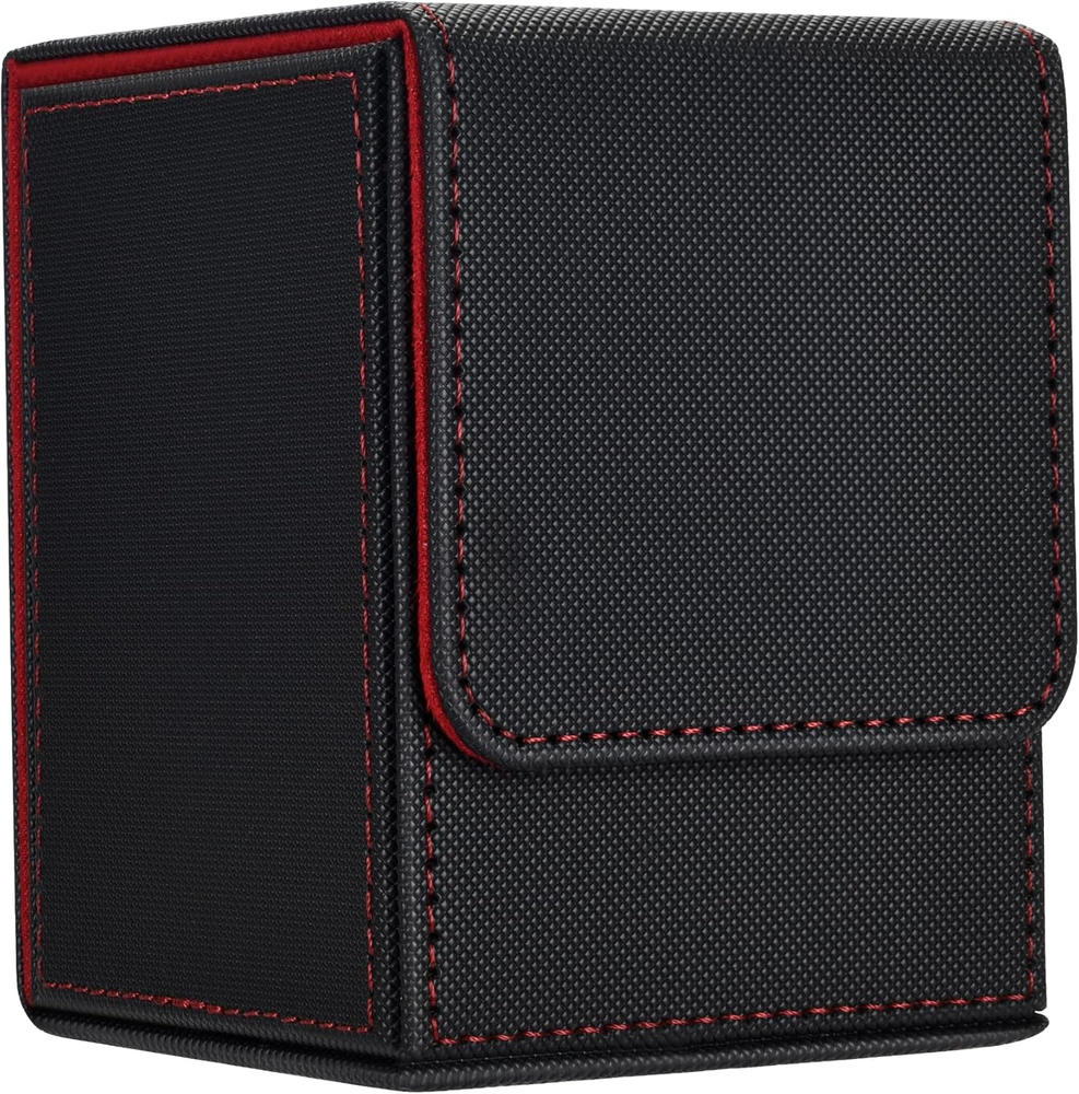 MTG Deck Box with 2 Dividers, Standard Deck Box Fits 80+ Double-Sleeved Cards, P