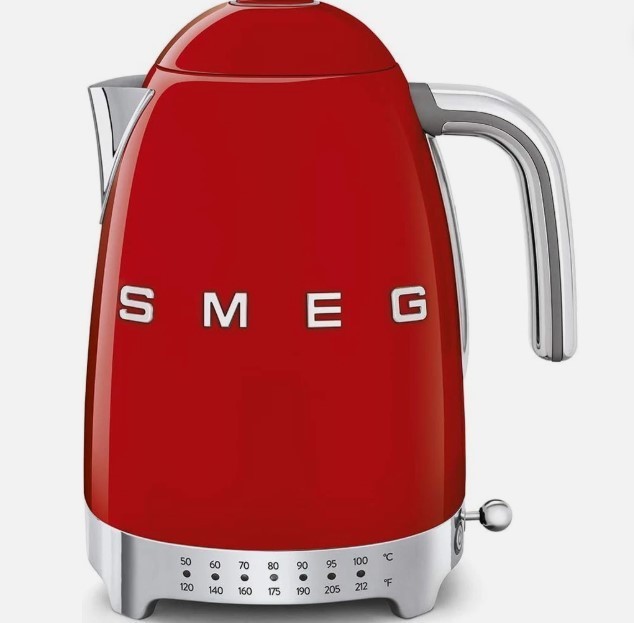 SMEG Retro Electric Kettle 7 Cup Variable Temperature Red New