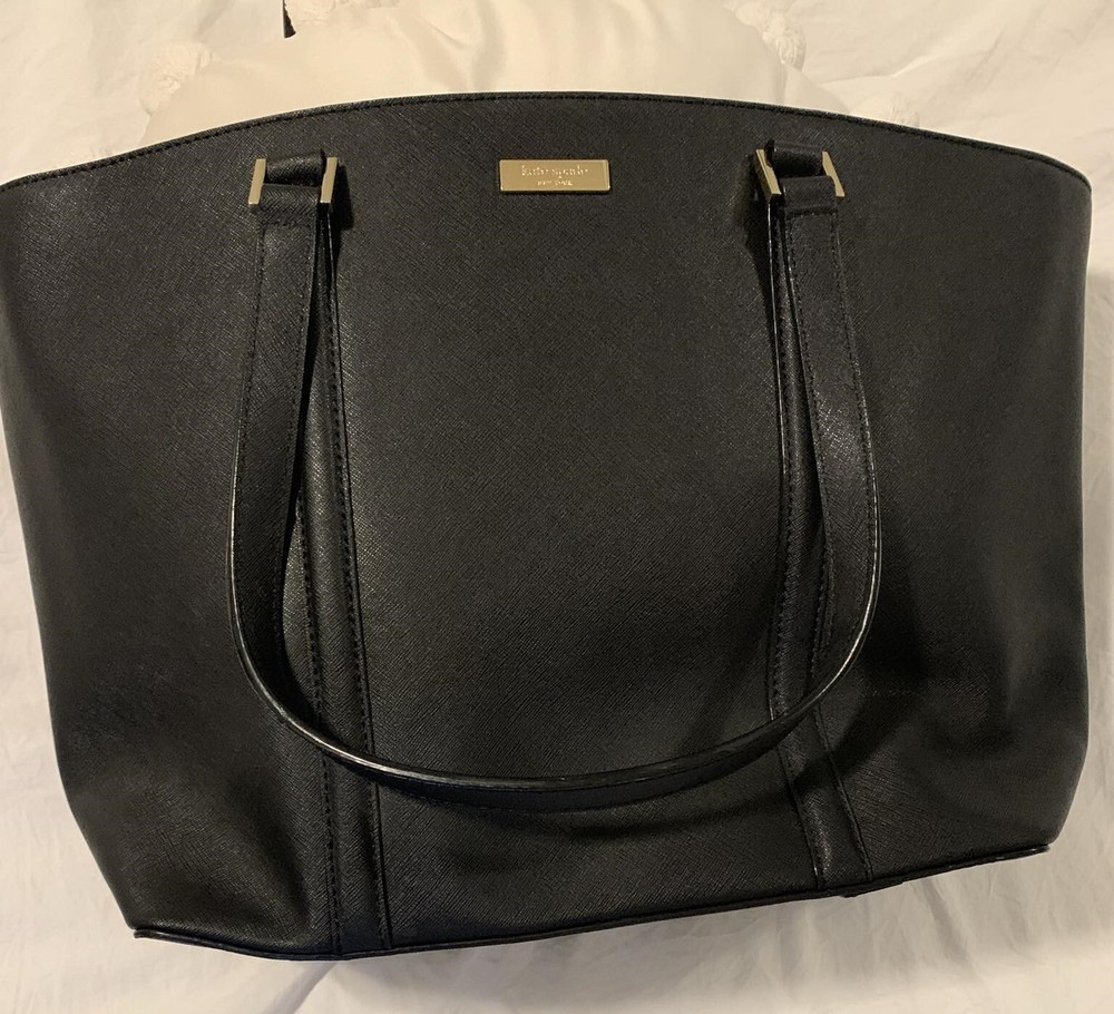 Kate Spade Leather Tote Shoulder Bag - Black, Large